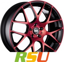 RH Alurad NBU Race color polished - red 8.5x19" ET35 LK5 120 ML 72.6 Alufelge...