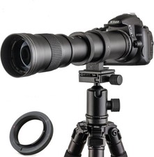 JINTU 420-800mm f/8.3 Teleobjektiv, EF Objektiv Manuelles Zoom Objektiv für Cano
