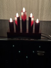 Schwedenleuchter  Holz rot  