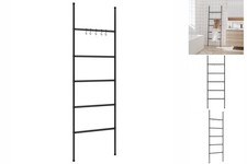 AUS Leiter-Handtuchhalter Mit 5 Stangen Schwarz 58x175 Cm B-Ware