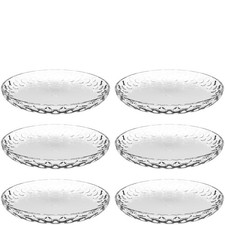 Leonardo Cucina Teller klar 6er-Set Ø 18 cm Glasteller Tellerset Speiseteller