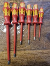 6 Wera Schraubendreher Set VDE Schraubenzieher Schlitz Kreuz Isoliert Elektriker