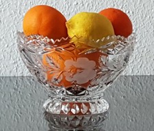   WIE NEU: Obstschale ~ geschliffenes Glas ~ schwere BLEIKRISTALL-SCHALE