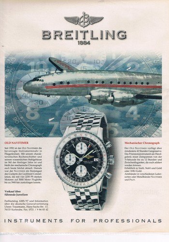 Breitling werbeanzeige werbung - werbeanzeige,