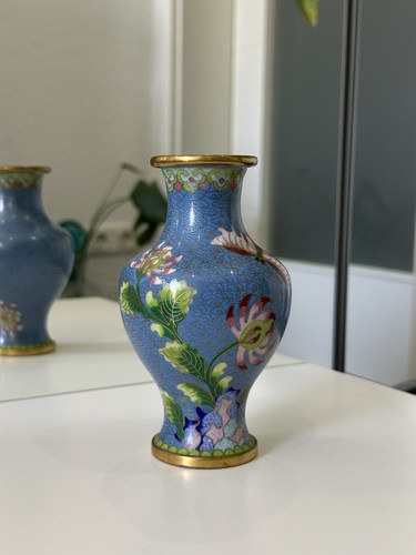 Vase antik vintage cloisonne - vase,