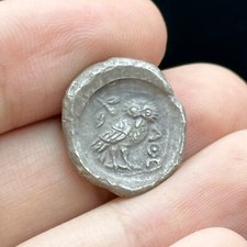 Sehr alte antike griechische massive Silber Eule Athen Münze - 2000+ Jahre al...