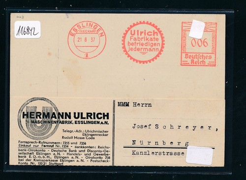 116842 geschäfts kte 1937 - 116842),