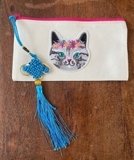 Tolle Tasche, Stifte, Kosmetik, etc. mit Katzenmotiv, ca 22 x 12 cm