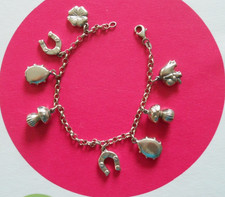 Bettelarmband - diverse Anhänger -   Silvester - Silber - Hufeisen - Pilz usw. -