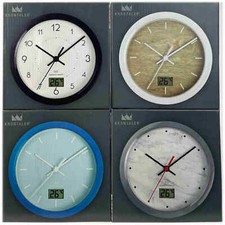 KRONTALER Analoge Funk Baduhr mit Saugnäpfen Wanduhr digitale Temperaturanzeige