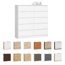 Kommode AKORD K120 mit 10 Schubladen B120 x H121 x T40 cm