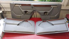 4x Türverkleidung Türpappen Leder Raffleder grau Mercedes W124 T-Modell Kombi