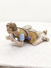 alte Sitzendorf Porzellan  Weihnachtskrippe liegender Hirte Museal Selten 