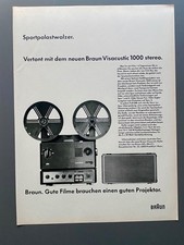 Braun Visacustic 1000 stereo Projektor 1977 Vintage Ad Werbung Reklame
