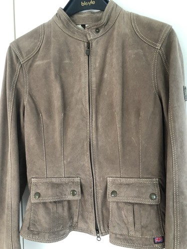 Beige lederjacke bikerjacke - beige,