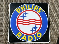 Philips Radio - Ausgezeichnet erhaltenes, seltenes Schild um 1950