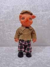 n9xY4K - Mechanische DDR Spielzeug Aufziehfigur Schwein - Vintage - 23 cm
