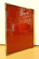 Antik Bilderrahmen SCHWEDEN Glas Ornament Metall TOP Tischrahmen 17x23cm