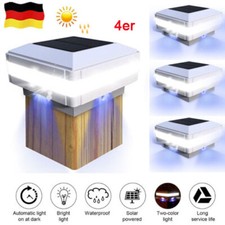 4er LED Solar Pfosten Kappen