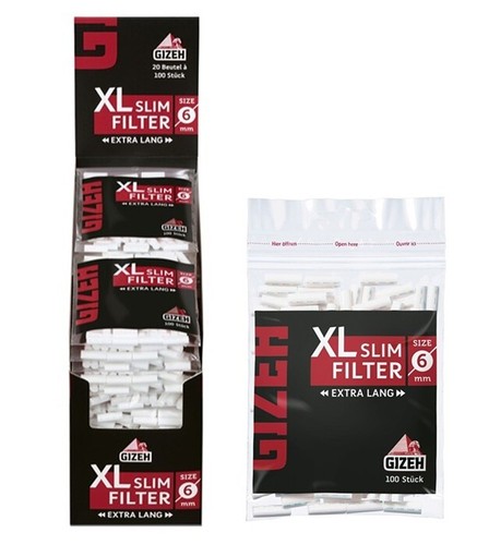 100er gizeh black xl slim - 20,