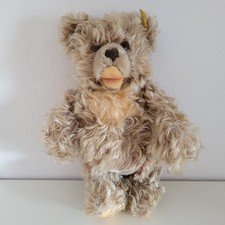 Alter Steiff Teddybär Zotty 89280 28cm Mohair mit Fahne und Knopf 