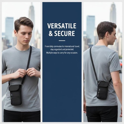 Personal neck wallet rfid - personal,