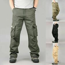 Herren Technical Cargo Combat Pants Outdoor Wandern Multi-Pocket Khakis Hose
