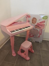 Big Steps Konzertflügel Piano Little Princess Kinderklavier mit Licht In Rosa
