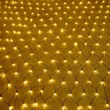 Lichterkette LED Netz 6x4m Lichternetz 8 Modi Warmweiß 480 LEDs mit Netzteil