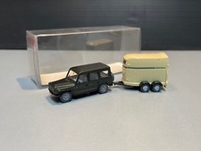 MB Mercedes G-Klasse mit Westfalia Pferde-Anhänger trailer Wiking H0 1:87 OVP