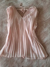 Süße Plissees Bluse rosa Gr S M 36 38
