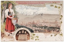 alte Litho-Ak Stuttgart, Generalversammlung des Braumeister Bundes, gel. 1903