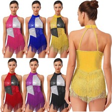 Damen Leotard Glänzend Kleid