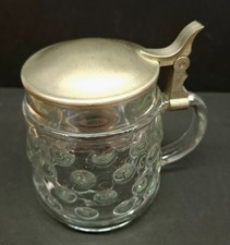 Bierkrug mit Deckel, 0,5 L, Glas