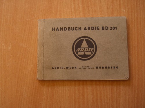 Ardie 201 handbuch - ardie, bd