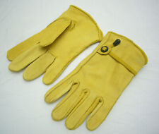 Gelbe Cowboy Lederhandschuhe Gartenhandschuhe Rosenhandschuhe Größe M