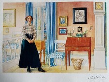 Carl Larsson Litografie COA