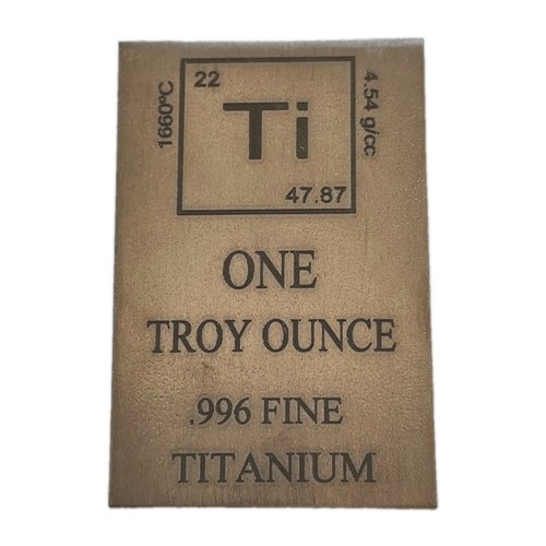 Unze titanium titanbarren - 1,