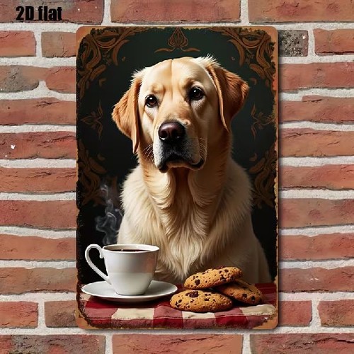 Blechschild labrador golden - blechschild,