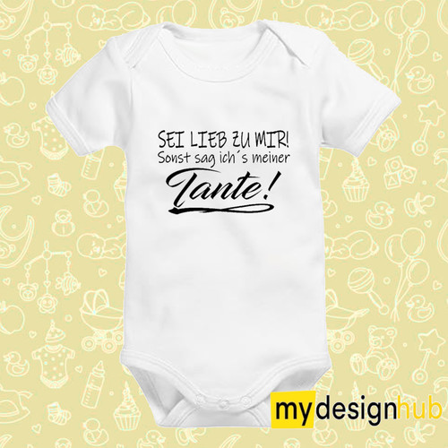 Babybody weiß kurzarm - , mit