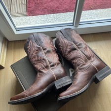 Ariat WEST BOUND Größe EUR 40 US 9 Damen Westernreitstiefel Braun Gebraucht