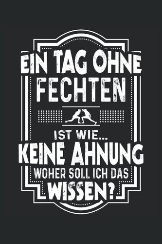Fechten notizbuch liniert - notizbuch,