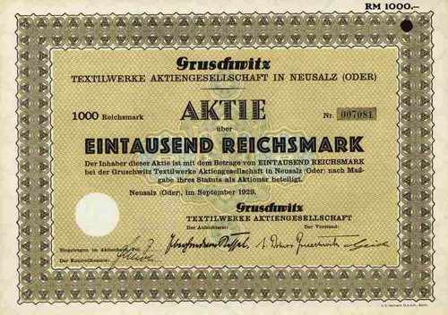 Gruschwitz textilwerke 1929 - textilwerke,