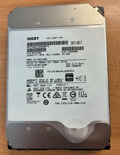 0f27402 huh721010al4200 10tb - 0f27402,