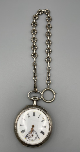 Antike silber taschenuhr - antike,
