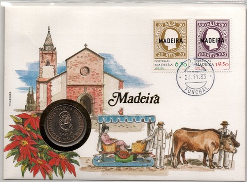 Münzbrief insel madeira mit - madeira, ,mit
