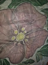 Vintage Seidentuch ,Halstuch ,Mehrfarbig, Blumen MUSTER , Gebraucht ,