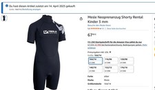 Mesle neoprenanzug shorty - mesle,