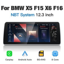 12.3" Android 14 Autoradio Apple Carplay GPS NAVI WIFI BT BMW X5 F15 X6 F16 NBT