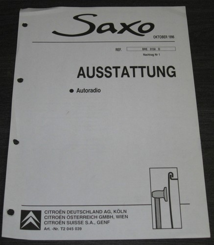 Werkstatthandbuch citroen saxo - werkstatthandbuch,